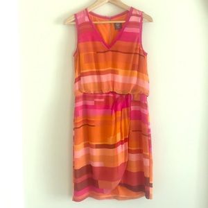 VINCE CAMUTO PINK&ORANGE SUMMER DRESS